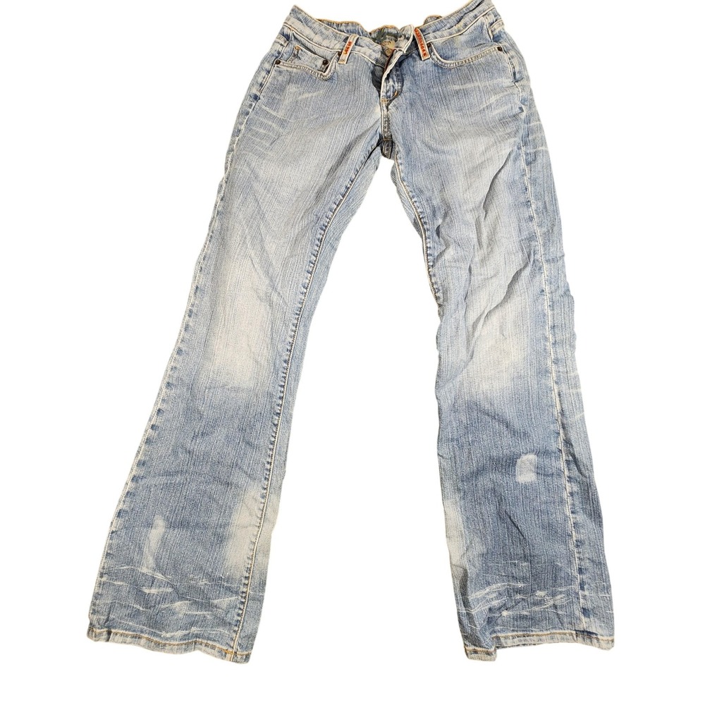Vintage Y2K Bebe Jeans Womens 28 Rhinestone Embellished‎ Bootcut Made in USA